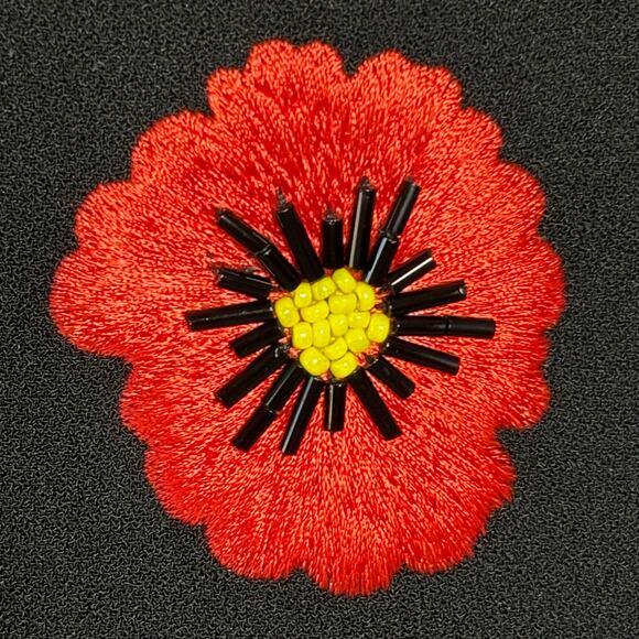 Laurel VTG 90s Floral Embroidered Beaded Slim Blazer Size 34 EU XS - Picture 3 of 5